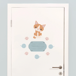 Preview of Door Stickers: Cats