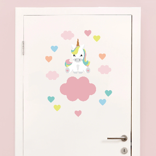 Preview of Door Stickers: Unicorns
