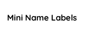 Preview of Mini Name Labels - White/Black