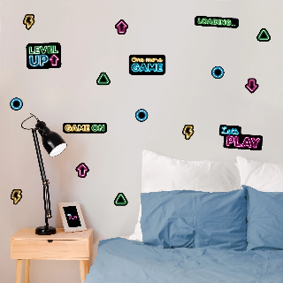 Preview of Wall Decals: Gaming Neon
