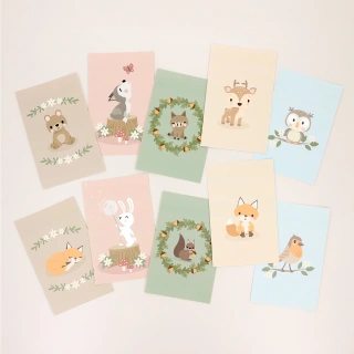 Birthday Cards: Forest Animals (10 pcs.) 1/6
