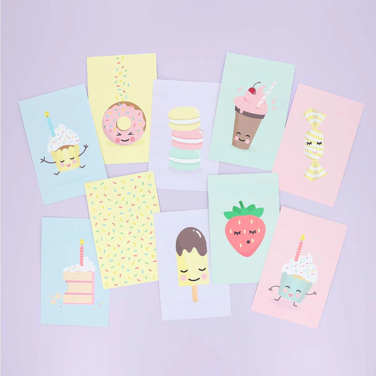 Birthday Cards: Sweets (10 pcs.) 1/6