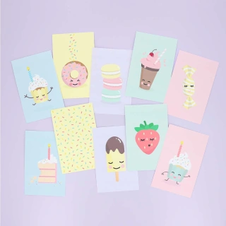 Birthday Cards: Sweets (10 pcs.) 1/6