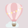 Hot Air Balloon Pink
