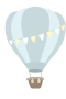 Blue Hot Air Balloon