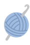 Blue Crochet skein
