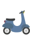 Blue scooter