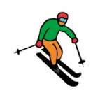 Downhill skiing