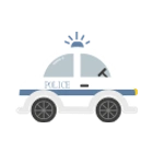 Police car blue